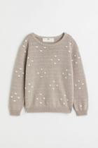 H & M - Textured-knit Sweater - Brown