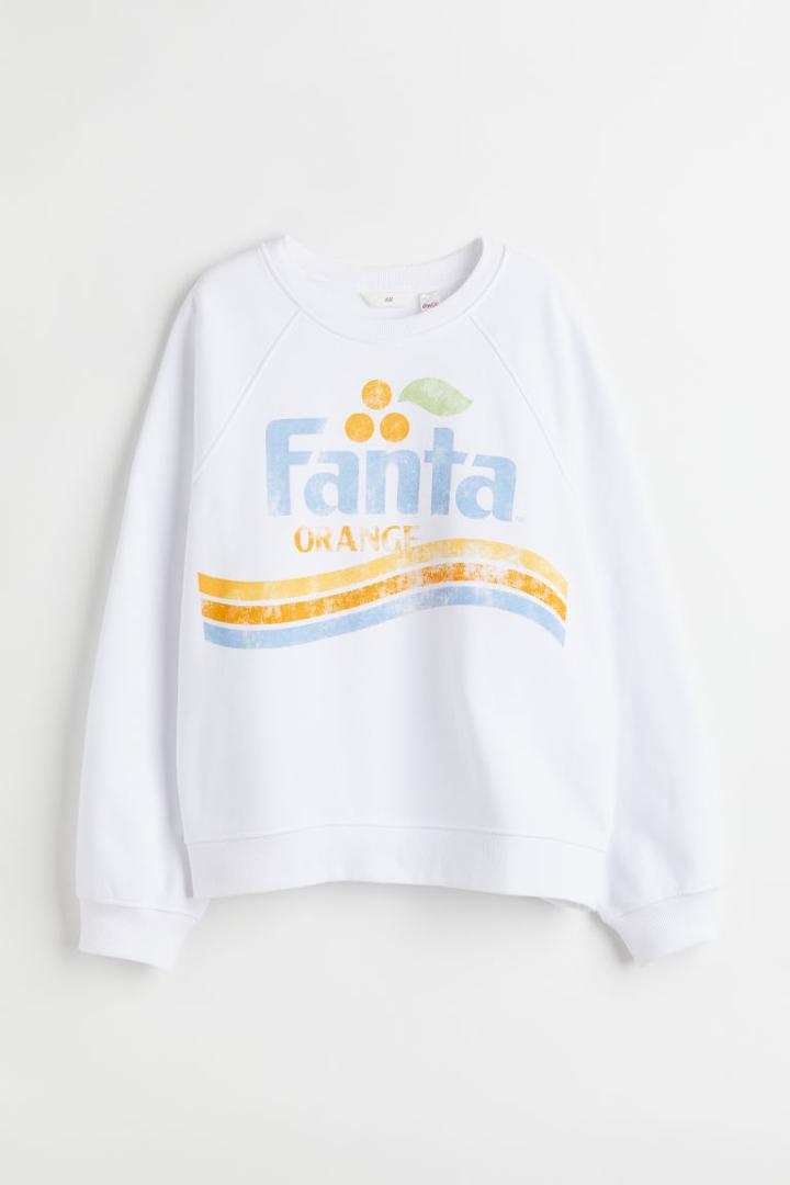 H & M - Sweatshirt With Motif - White
