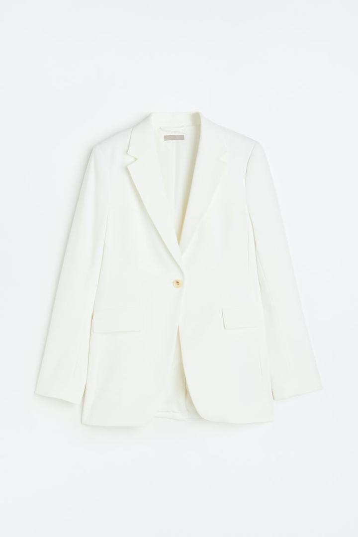 H & M - Fitted Blazer - White
