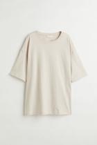 H & M - Oversized T-shirt - Beige