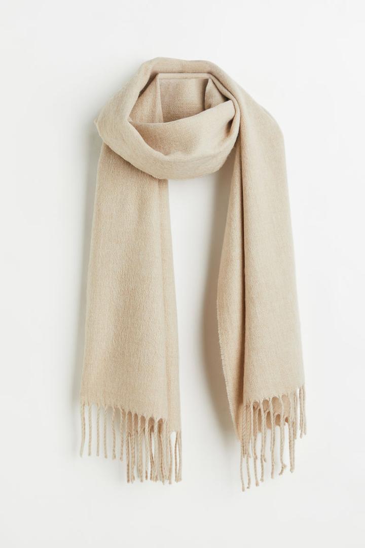 H & M - Woven Scarf - Beige