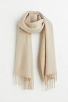 H & M - Woven Scarf - Beige
