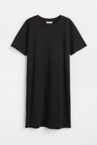 H & M - Cotton T-shirt Dress - Black