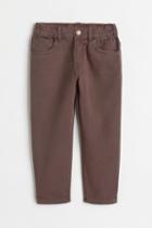 H & M - Wide Fit High Twill Pants - Green