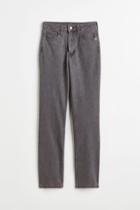 H & M - Vintage Straight High Jeans - Gray