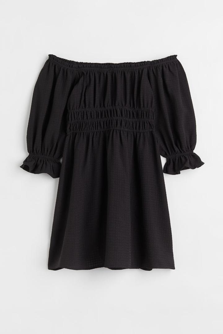 H & M - Off-the-shoulder Dress - Black