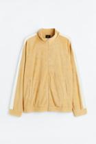 H & M - Relaxed Fit Terry Track Jacket - Beige