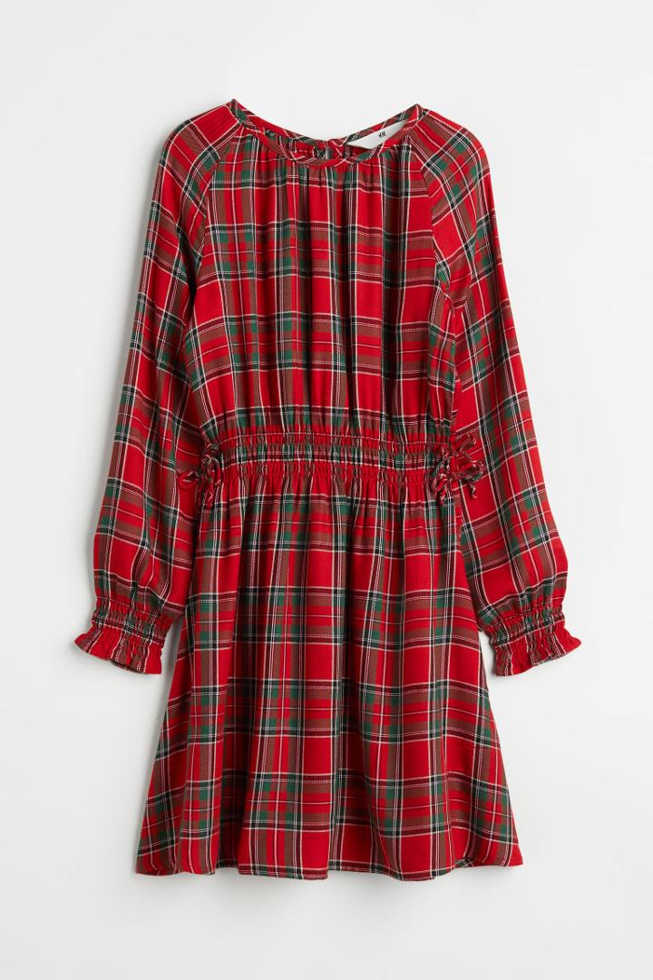 H & M - Smocked Dress - Red