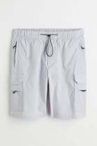 H & M - Relaxed Fit Nylon Cargo Shorts - Gray