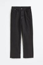 H & M - Curvy Fit Wide Ultra High Jeans - Black