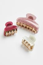 H & M - 3-pack Hair Claws - Pink
