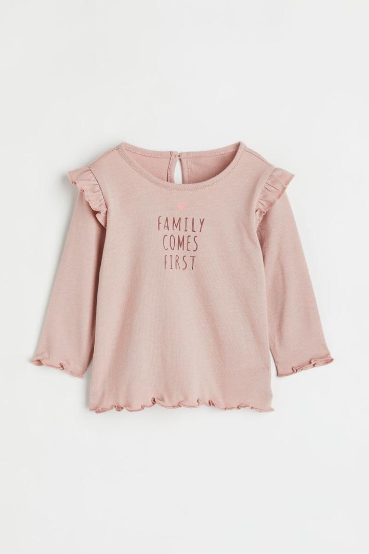 H & M - Printed Top - Pink