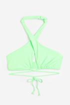 H & M - Halterneck Bikini Top - Green