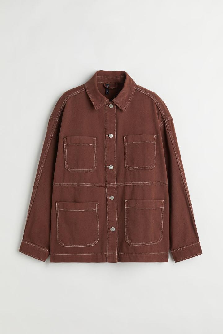 H & M - Twill Utility Jacket - Brown