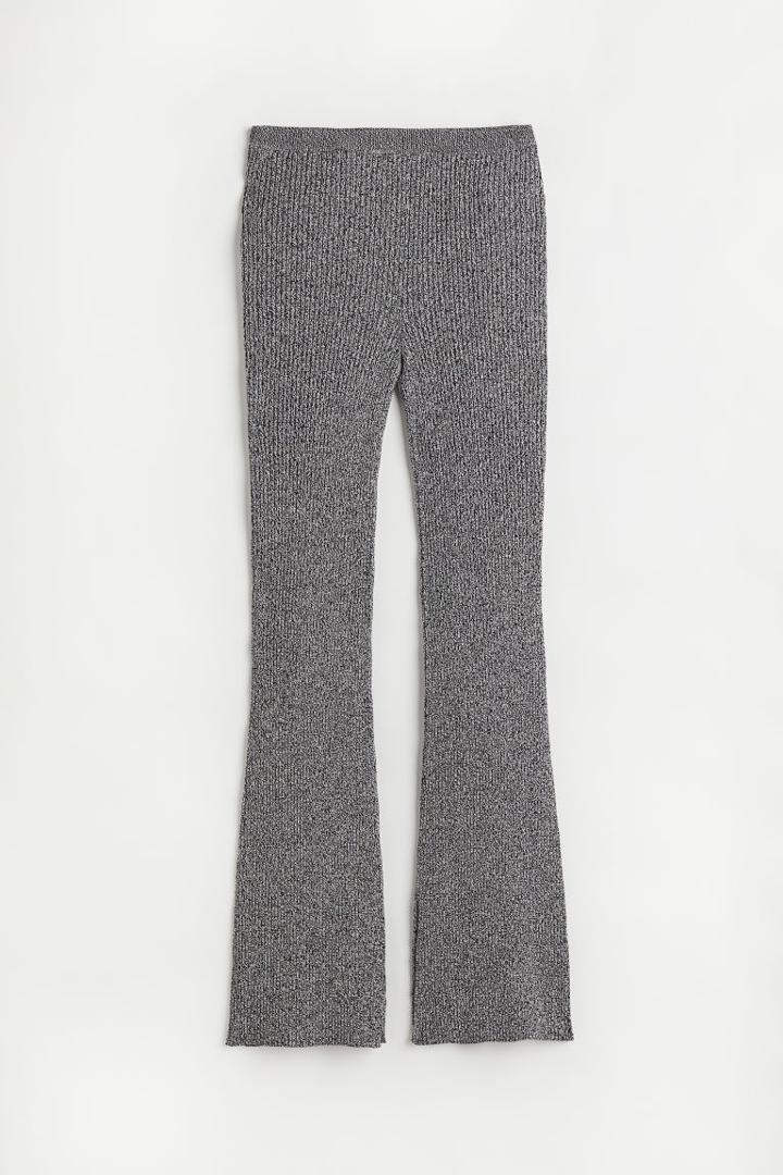 H & M - Rib-knit Pants - Black