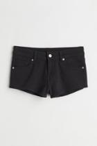 H & M - Low Waist Twill Shorts - Black