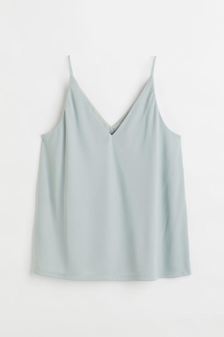 H & M - V-neck Camisole Top - Turquoise