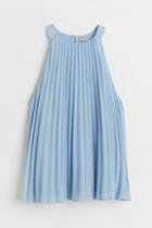 H & M - Pleated Top - Blue