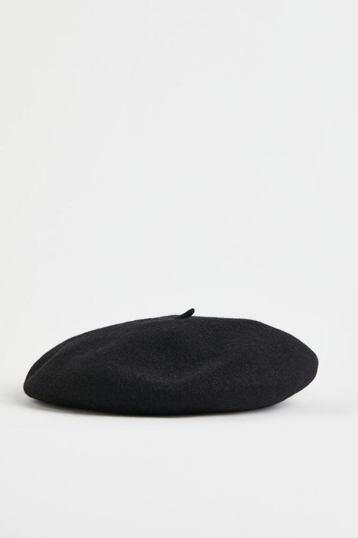 H & M - Wool Beret - Black