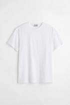 H & M - Regular Fit Pima Cotton T-shirt - White