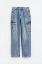 H & M - 90s Baggy High Cargo Jeans - Blue