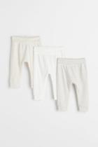 H & M - 3-pack Cotton Pants - Brown