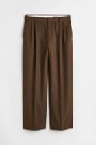H & M - Loose Fit Suit Pants - Brown