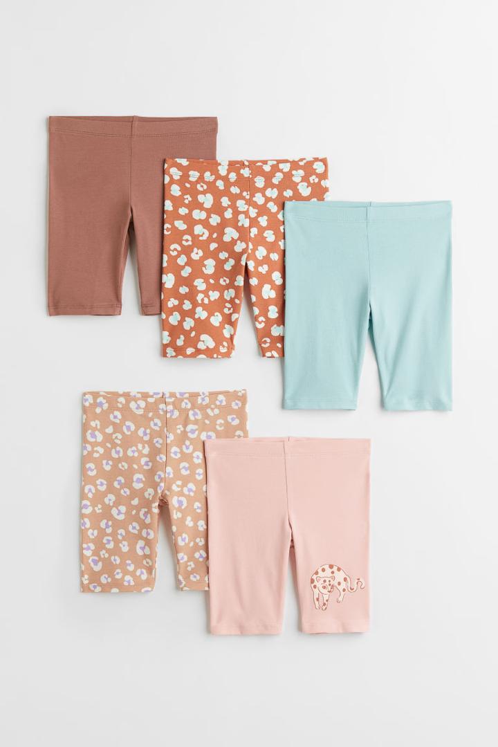 H & M - 5-pack Bike Shorts - Orange