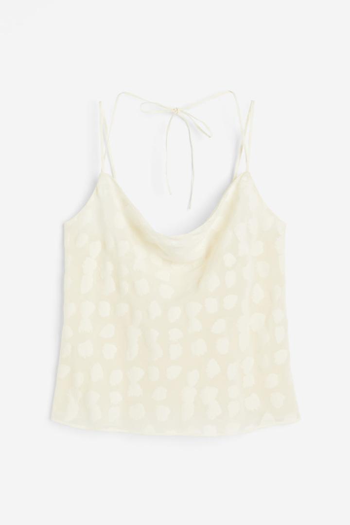 H & M - Tie-detail Tank Top - White