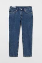 H & M - Regular Tapered Crop Jeans - Blue