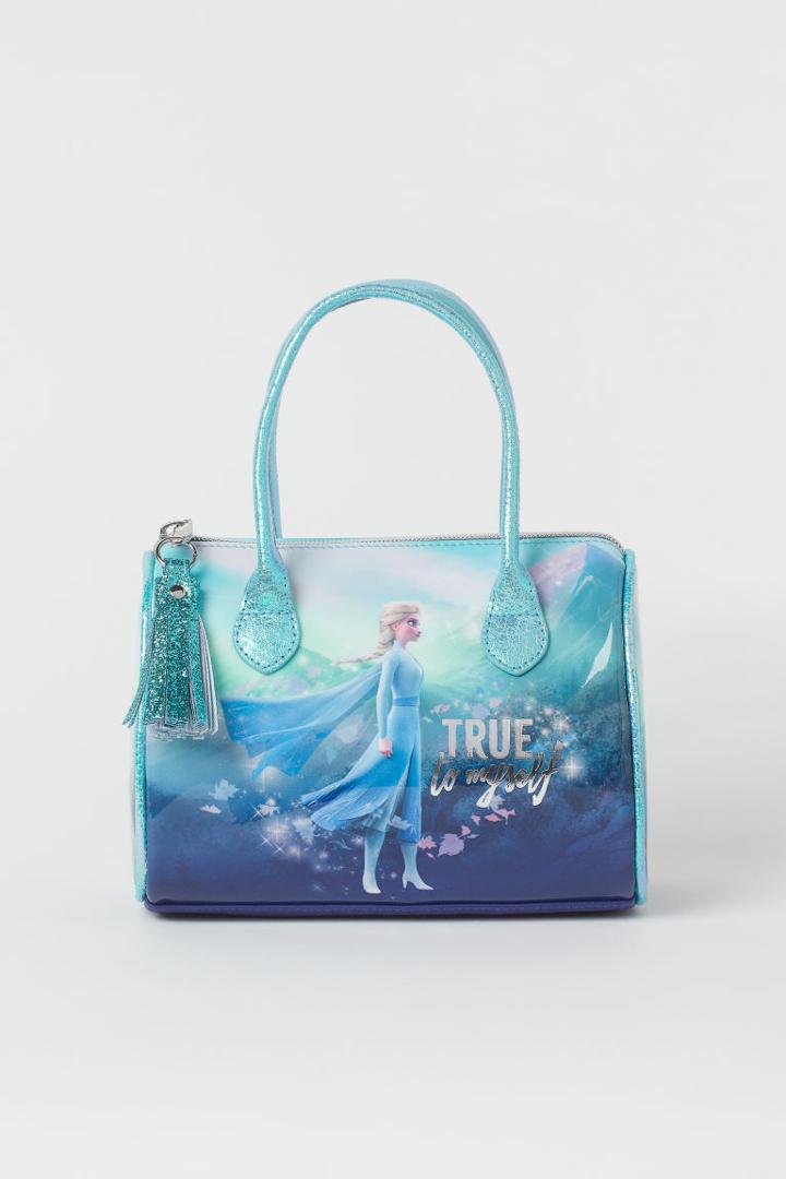 H & M - Printed Handbag - Turquoise
