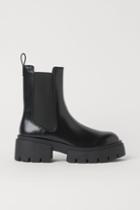 H & M - Platform Chelsea-style Boots - Black