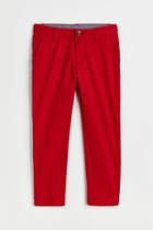 H & M - Relaxed Fit Cotton Chinos - Red
