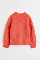 H & M - Mock Turtleneck Sweater - Orange