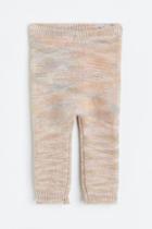 H & M - Purl-knit Cotton Leggings - Gray