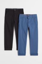 H & M - 2-pack Cotton Chinos - Black