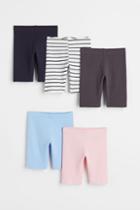 H & M - 5-pack Cotton Cycling Shorts - Blue