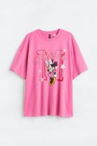 H & M - H & M+ Oversized Printed T-shirt - Pink