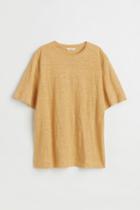 H & M - Linen Jersey T-shirt - Yellow