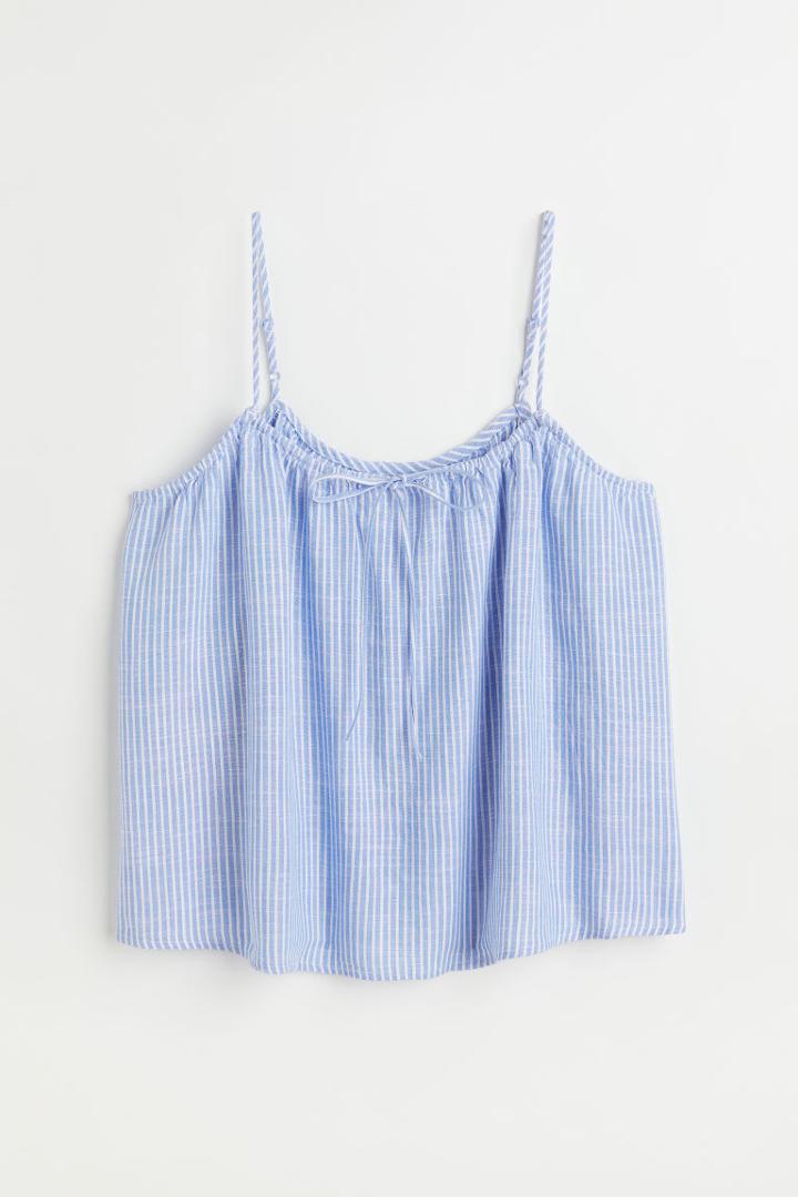 H & M - H & M+ Bow-detail Camisole Top - Blue