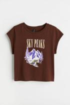 H & M - Printed Top - Brown