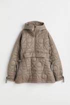 H & M - Oversized Quilted Anorak - Beige