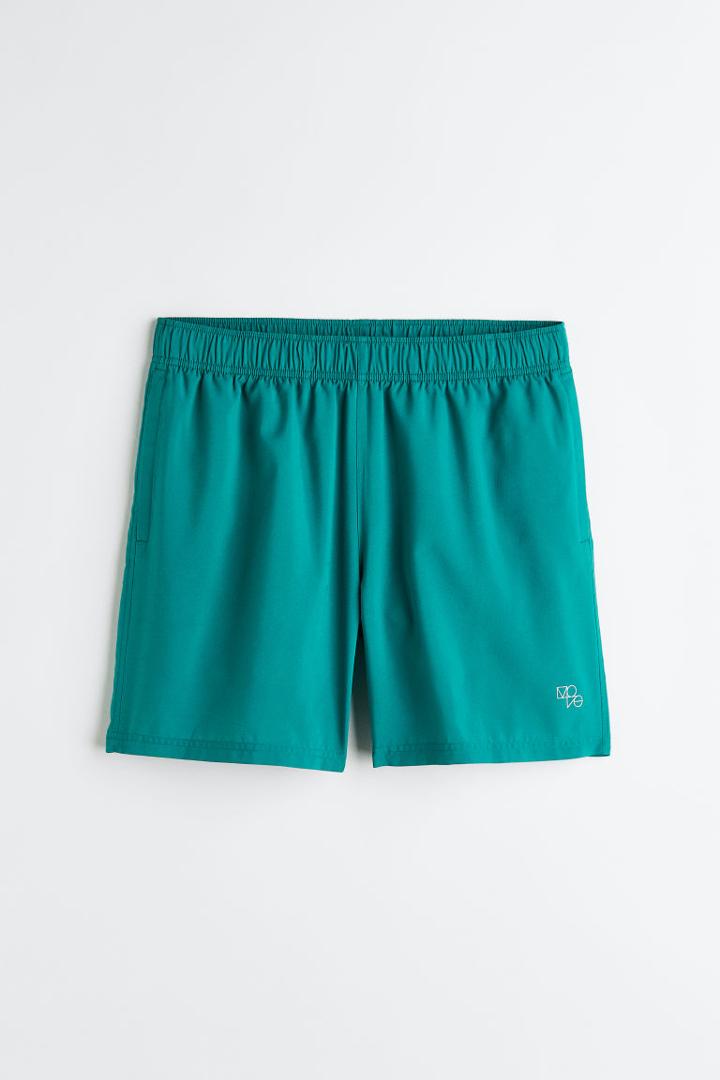 H & M - Fast-drying Sports Shorts - Turquoise