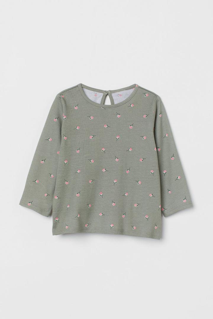 H & M - Printed Top - Green