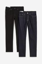 H & M - 2-pack Slim Jeans - Blue