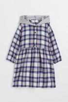 H & M - Hooded Twill Dress - Beige