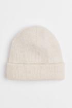 H & M - Rib-knit Wool-blend Hat - White