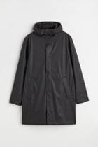 H & M - Hooded Rain Jacket - Black