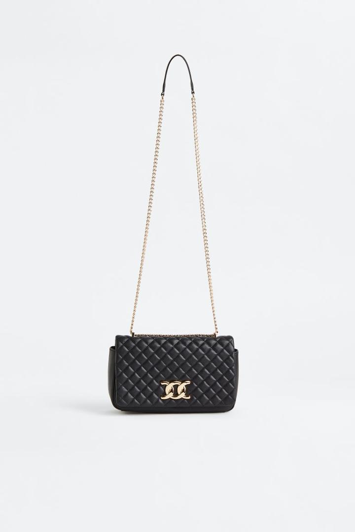 H & M - Quilted Crossbody Bag - Black