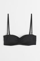 H & M - Padded Bandeau Bikini Top - Black